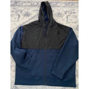 American Eagle Mens Full Zip-Up Jacket XL Hoodie Navy Blue & Black Stretch